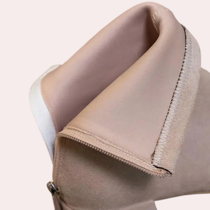 Zapato de tacon y gamuza