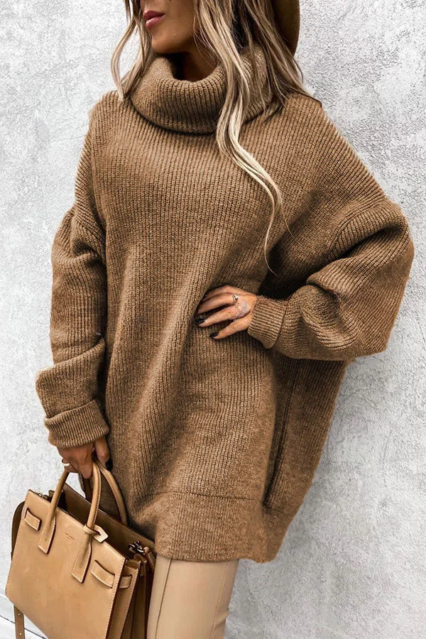 Sweater Pres largo de punto tejido