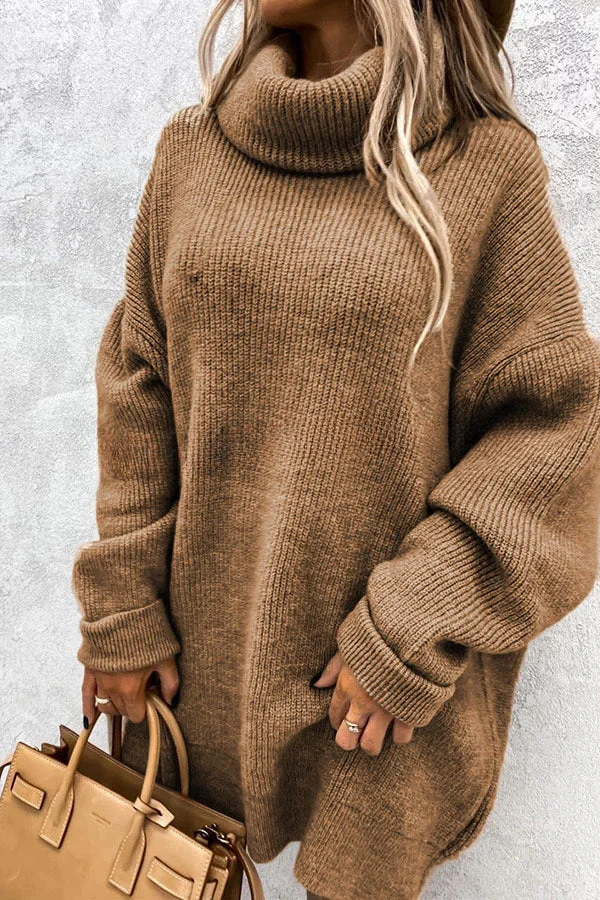 Sweater Pres largo de punto tejido