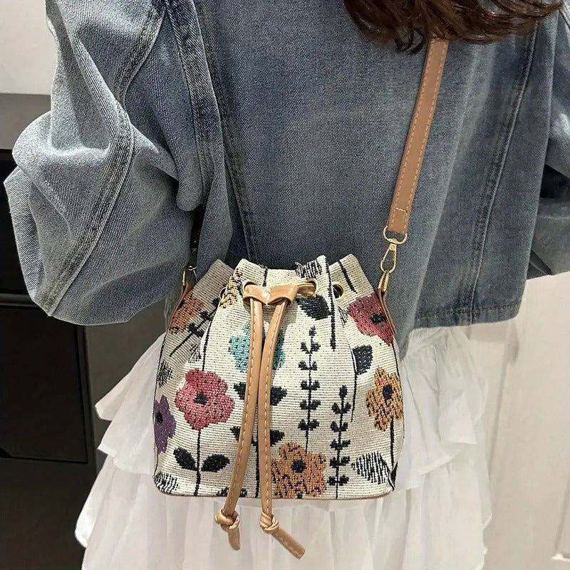 Bolso de Motivo Floral Vintage