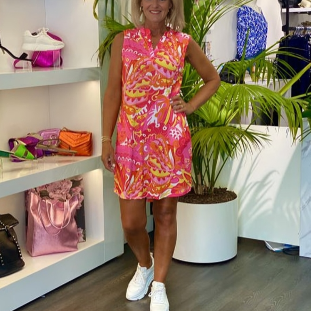 Vestido Estampado Sin Mangas Fluck