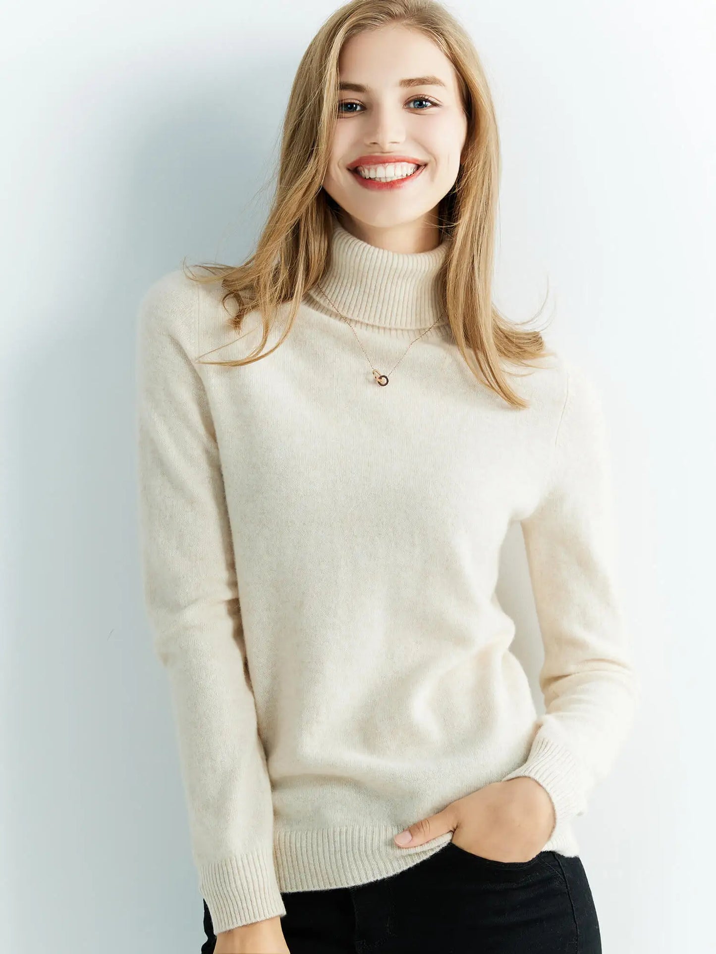 Sweater tejido cuello alto Atos