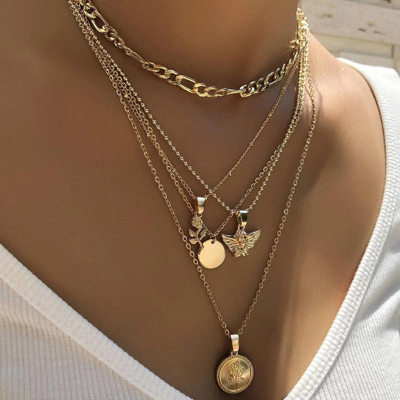 Collar Pendentif Bohème Vintage