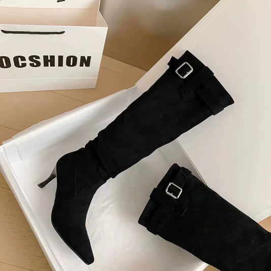 Bota Monaco alta taco punta