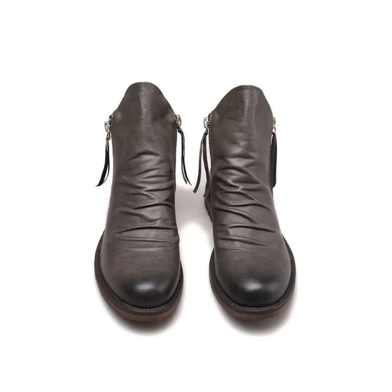 Zapato de piel caña alta
