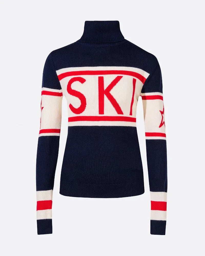 Sweater cuello alto sky