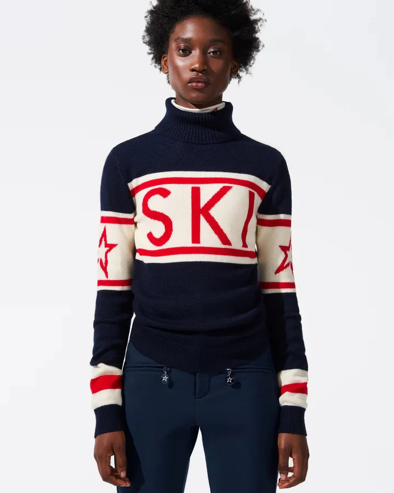 Sweater cuello alto sky