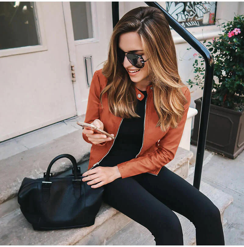 Chaqueta de Cuero Ally